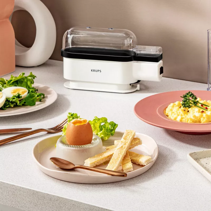 Krups EG2341 munankeitin 3 munan kapasiteetti 300 W musta valkoinen