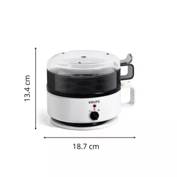 Krups EG 230115 munankeitin 7 munaa valkoinen muovi kiertosäädin