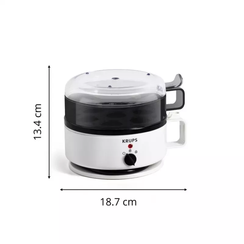 Krups EG 230115 munankeitin 7 munaa valkoinen muovi kiertosäädin