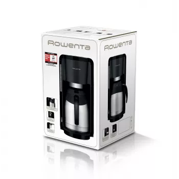 Rowenta 1,25 L Milano hopea musta CT3818 kahvinkeitin