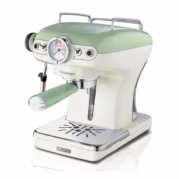 Ariete 1389 Vintage espressokeitin - espressokeitin jauhetulle kahville tai ESE-padeille, pastellivihreä