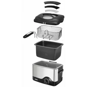 Unold 58615 friteerauskeitin erillinen pöytälaite 1200 W friteerauskeitin musta, ruostumaton teräs