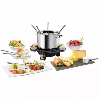 Sähköinen fondue Unold 48645 1,5L 8 henkilölle musta hopea