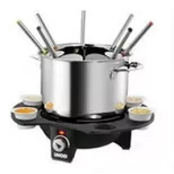Sähköinen fondue Unold 48645 1,5L 8 henkilölle musta hopea