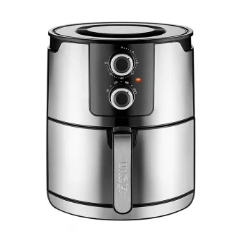 Unold 58655 friteerauskeitin Double 5 L 1400 W kiertoilmakypsennin musta, ruostumaton teräs