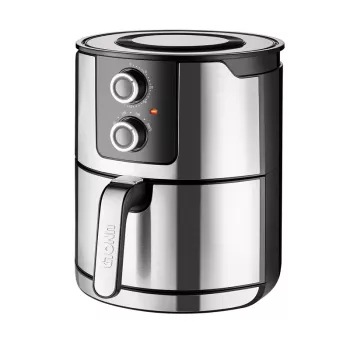 Unold 58655 friteerauskeitin Double 5 L 1400 W kiertoilmakypsennin musta, ruostumaton teräs