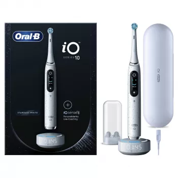 Oral-B iO Series 10 aikuisten rotaatio-oskilloiva hammasharja valkoinen