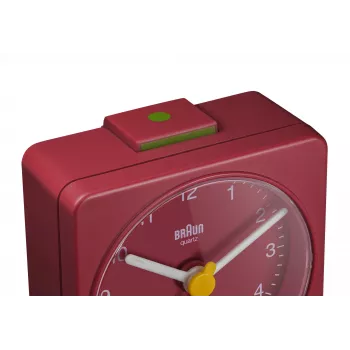 Braun BC02R herätyskello kvartsikello punainen