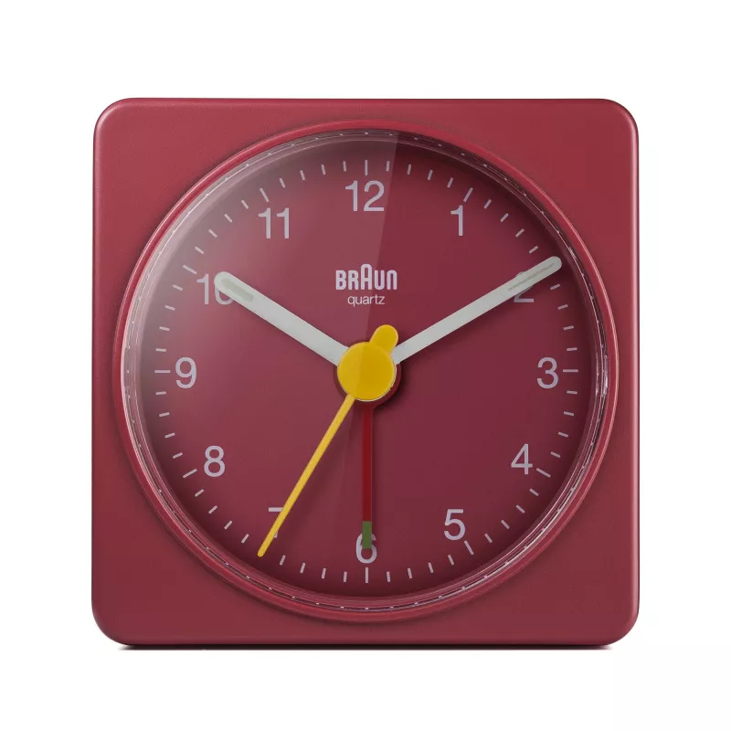 Braun BC02R herätyskello kvartsikello punainen