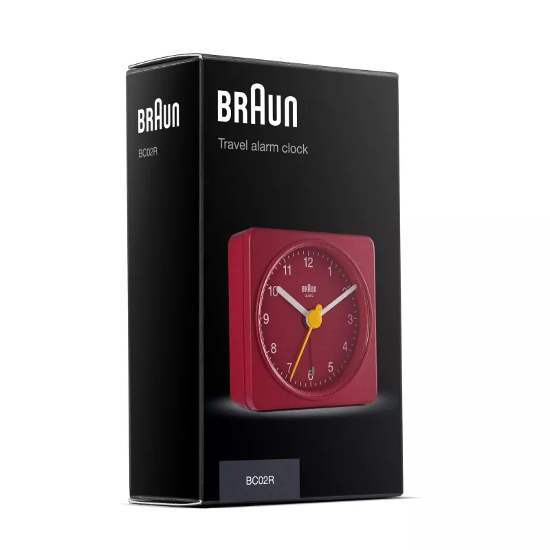 Braun BC02R herätyskello kvartsikello punainen