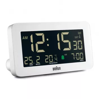 Digitaalinen herätyskello Braun BC10 valkoinen LCD-taustavalo