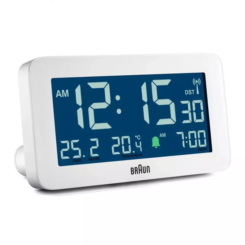 Digitaalinen herätyskello Braun BC10 valkoinen LCD-taustavalo