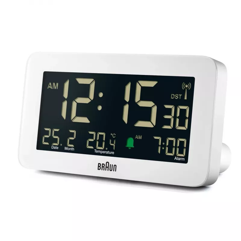 Digitaalinen herätyskello Braun BC10 valkoinen LCD-taustavalo