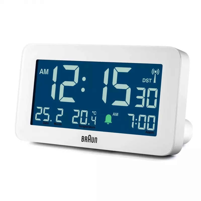 Digitaalinen herätyskello Braun BC10 valkoinen LCD-taustavalo