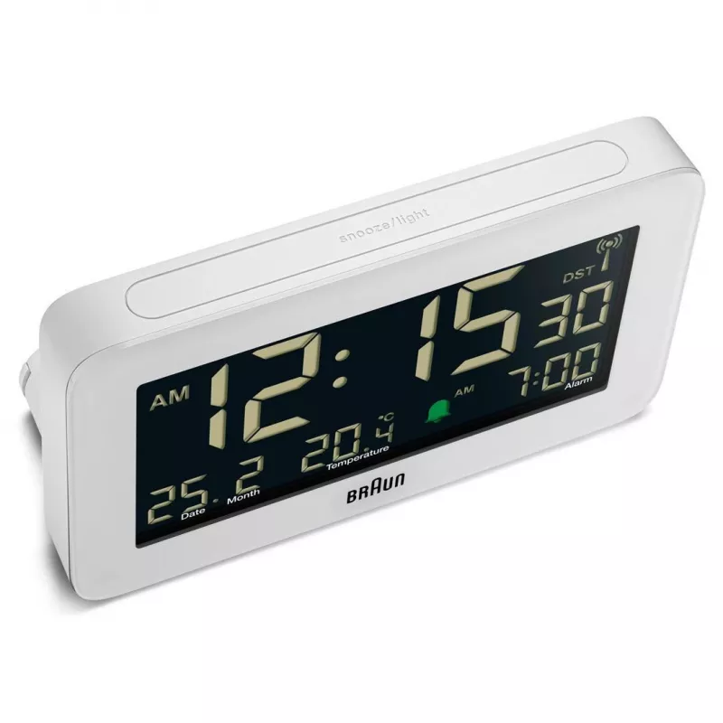 Digitaalinen herätyskello Braun BC10 valkoinen LCD-taustavalo