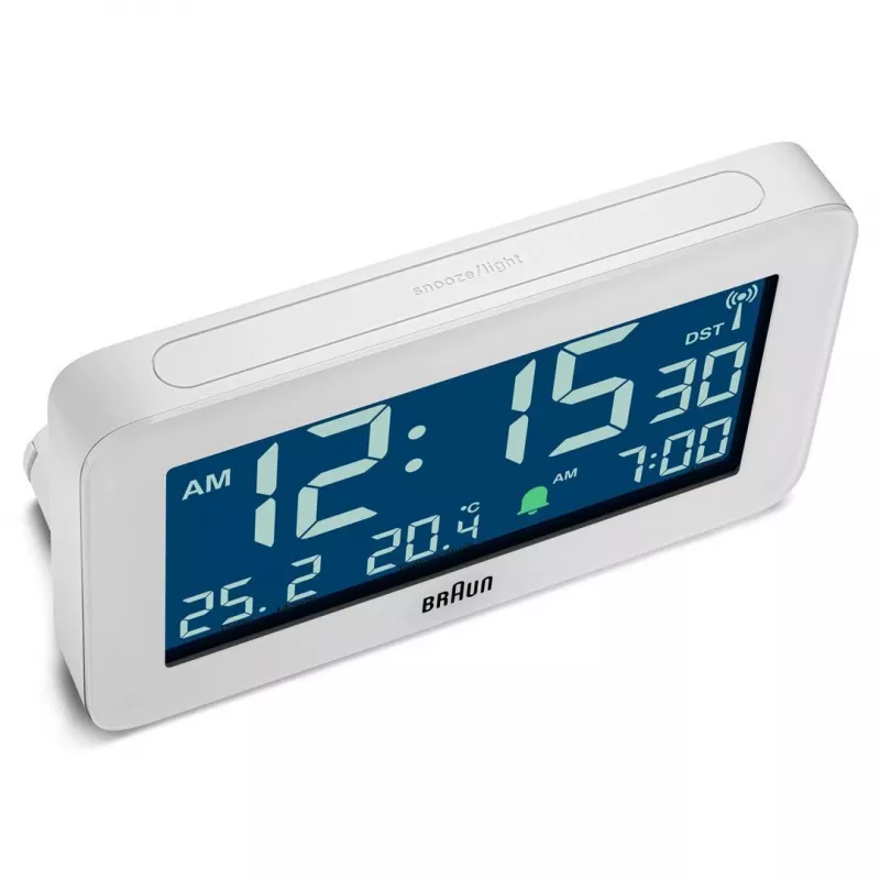 Digitaalinen herätyskello Braun BC10 valkoinen LCD-taustavalo