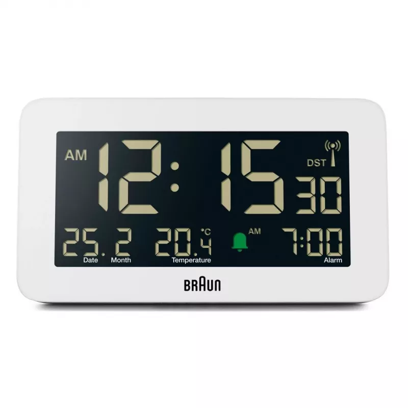 Digitaalinen herätyskello Braun BC10 valkoinen LCD-taustavalo