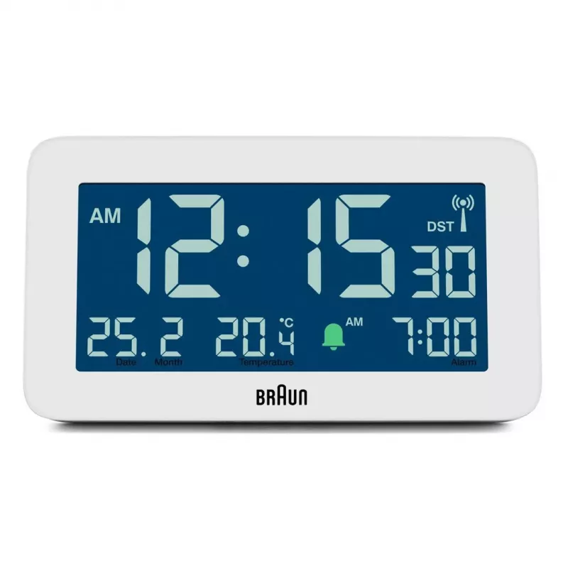 Digitaalinen herätyskello Braun BC10 valkoinen LCD-taustavalo