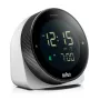 Braun BC24W-DCF seinä-/pöytäkello radio-ohjattu herätyskello suorakaide musta, valkoinen