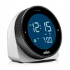 Braun BC24W-DCF seinä-/pöytäkello radio-ohjattu herätyskello suorakaide musta, valkoinen