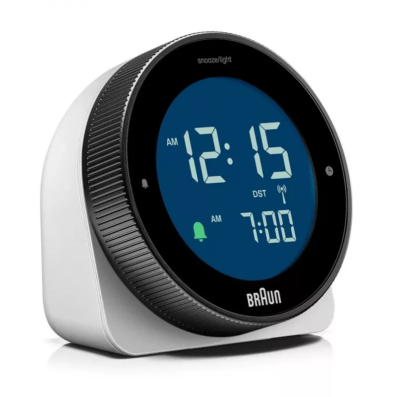 Braun BC24W-DCF seinä-/pöytäkello radio-ohjattu herätyskello suorakaide musta, valkoinen