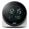 Braun BC24W-DCF seinä-/pöytäkello radio-ohjattu herätyskello suorakaide musta, valkoinen