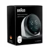 Braun BC24W-DCF seinä-/pöytäkello radio-ohjattu herätyskello suorakaide musta, valkoinen