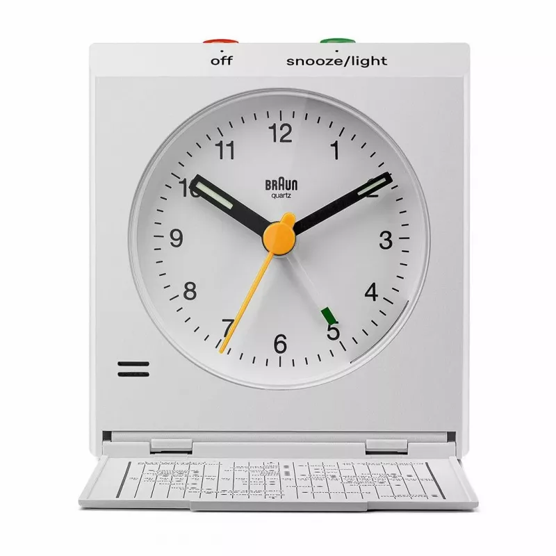 Braun BC05W seinä-/pöytäkello analogikello suorakaiteen muotoinen valkoinen