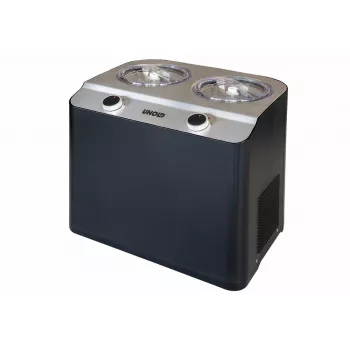 Unold Doppio kompressorijäätelökone 2,4 l 250 W musta, satiiniteräs