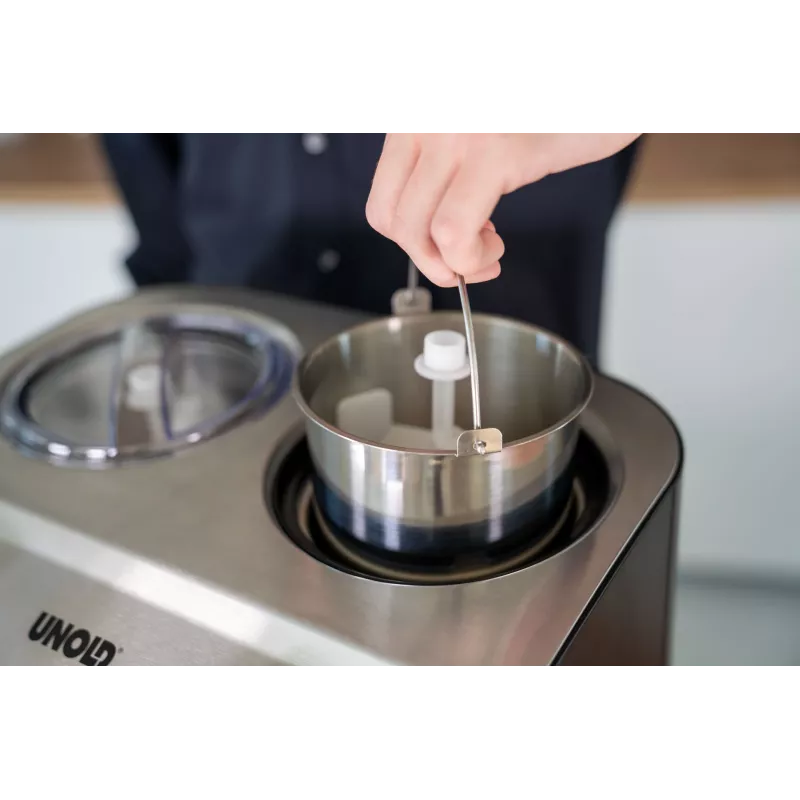 Unold Doppio kompressorijäätelökone 2,4 l 250 W musta, satiiniteräs