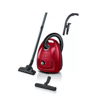 Lattiapölynimuri Bosch Serie 4 BGD38RD1H, 600 W, 4 l pölypussi, kuivapuhdistus, punainen