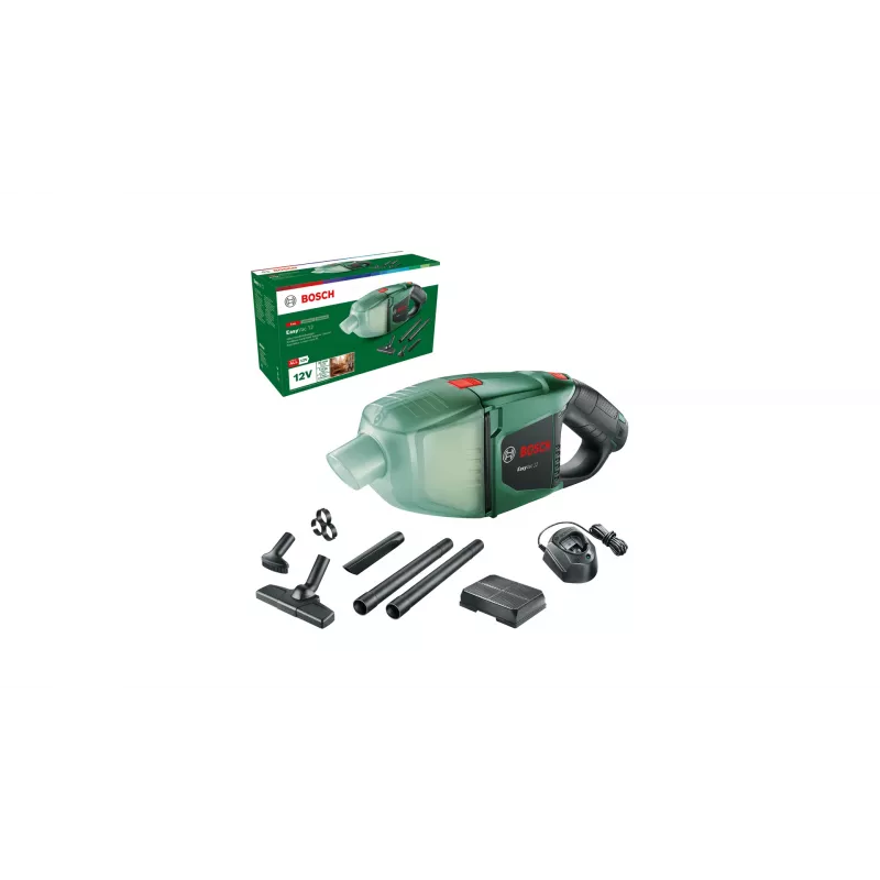 Bosch EasyVac 12 06033D0001 langaton käsiimuri, 12 V, vihreä, akulla ja laturilla