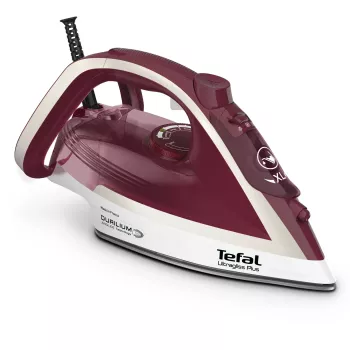 Tefal Ultimate Pure FV6810 höyrysilitysrauta 2800 W punainen, hopea