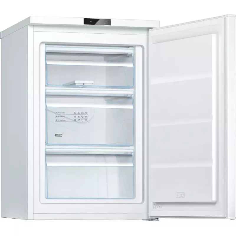 Pakastin Bosch Serie 2 GTV15NWEB — 83 l, vapaasti seisova, E-luokka, 39 dB, oikea sarana, valkoinen