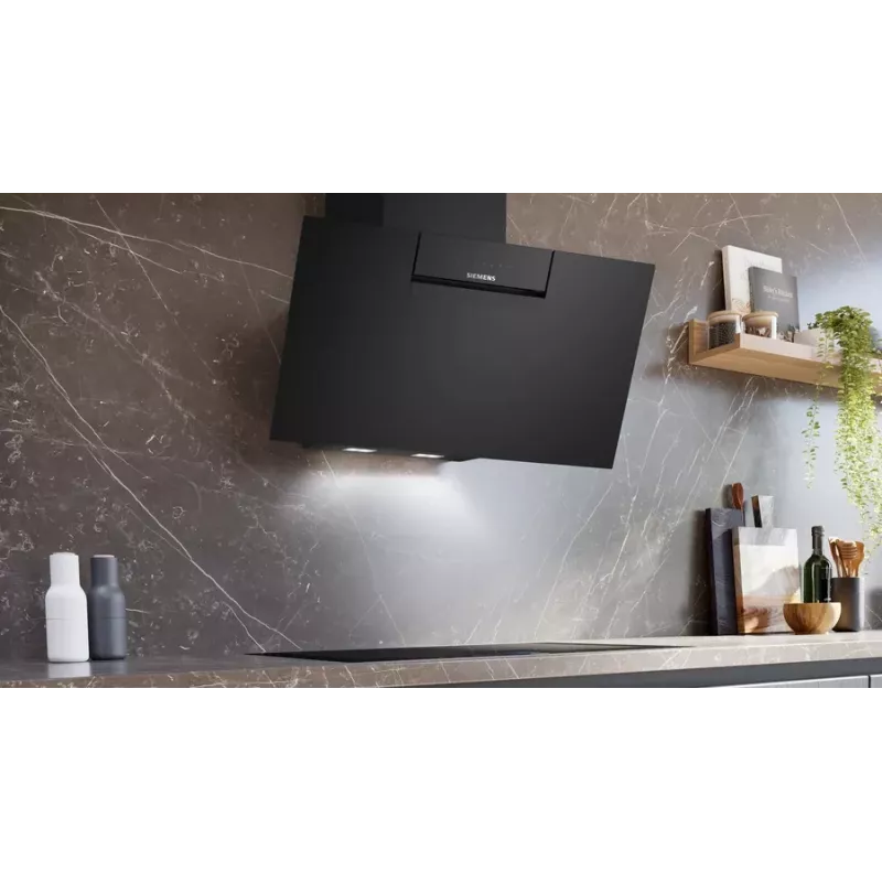 Siemens iQ300 LC87KFN60 vino seinäliesituuletin, 80 cm, Home Connect, 56 dB, energialuokka A+, LED, musta