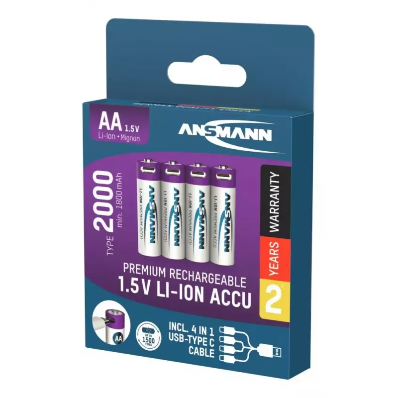 Ansmann 1312-0036 AA ladattava litiumioni-paristo