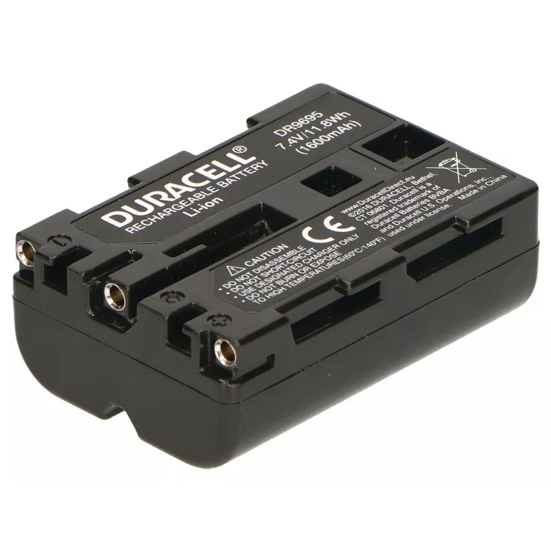 Duracell DR9695 kameran akku, korvaa Sony NP-FM500H, 1600 mAh