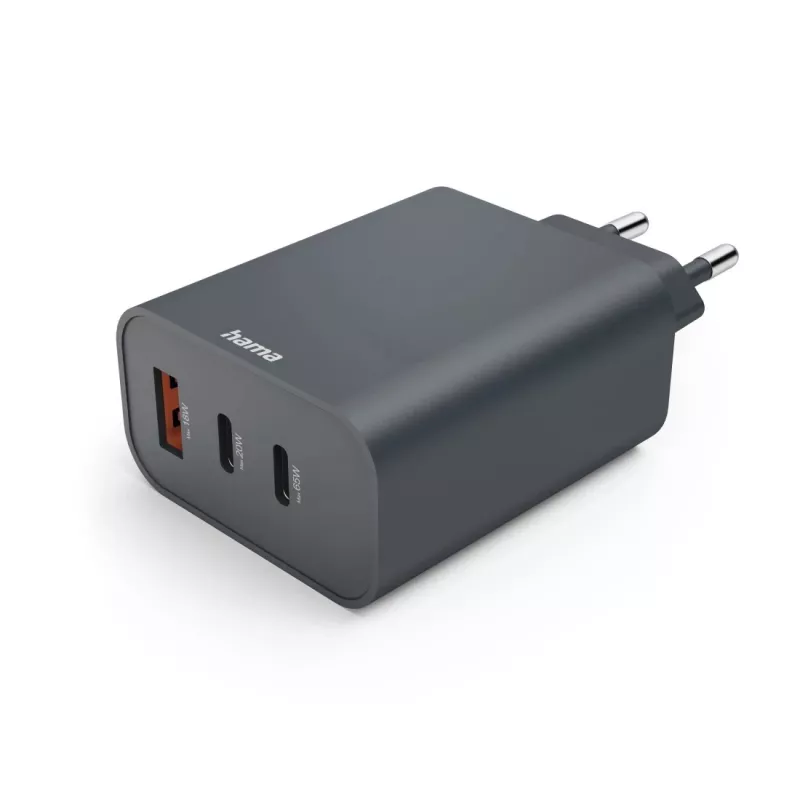 Hama 00086445 kannettava laturi älypuhelin, tabletti harmaa AC pikalataus sisätila