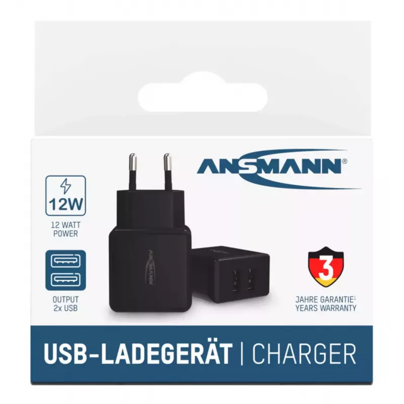 Laturi Ansmann HC212 Universal musta AC sisäkäyttöön