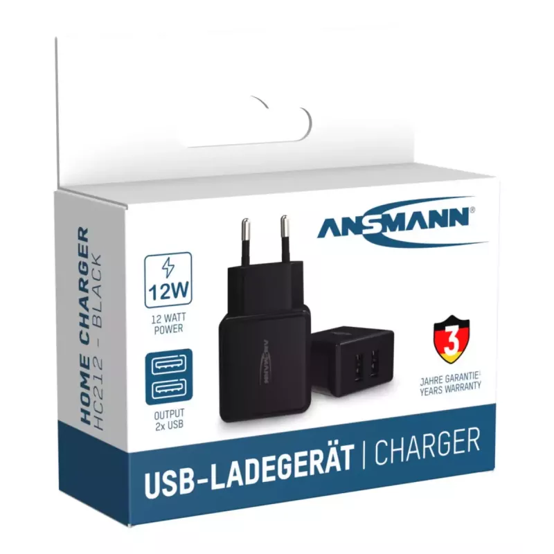 Laturi Ansmann HC212 Universal musta AC sisäkäyttöön