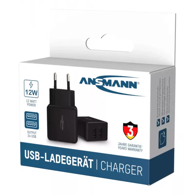 Laturi Ansmann HC212 Universal musta AC sisäkäyttöön