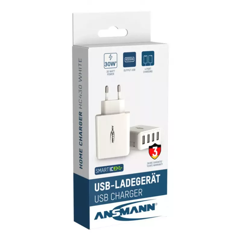 Laturi Ansmann HC430 Universal valkoinen AC sisäkäyttöön