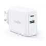 Ugreen 60468 laturi mobiililaitteille tabletti, puhelin, Universal valkoinen AC pikalataus sisäkäyttöön