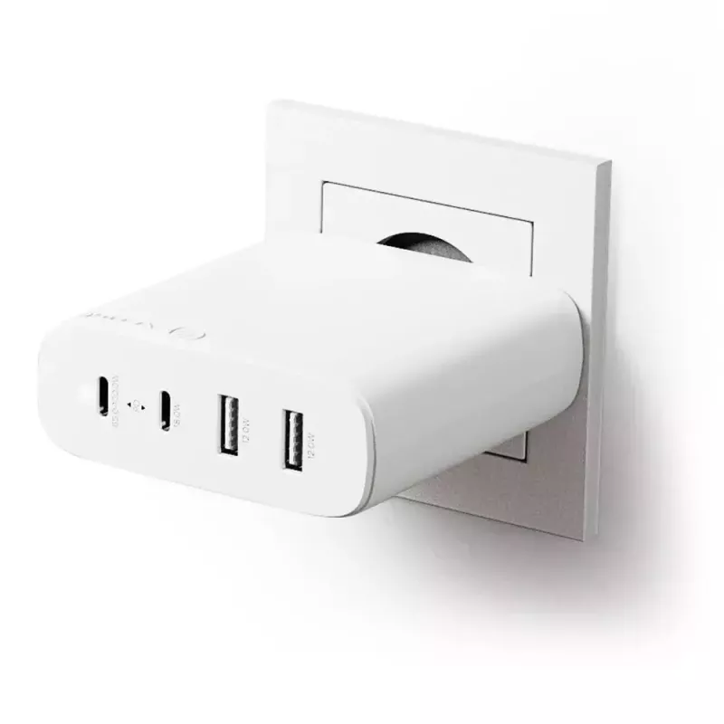 Laturi ALOGIC 4X100 Universal valkoinen USB sisäkäyttöön