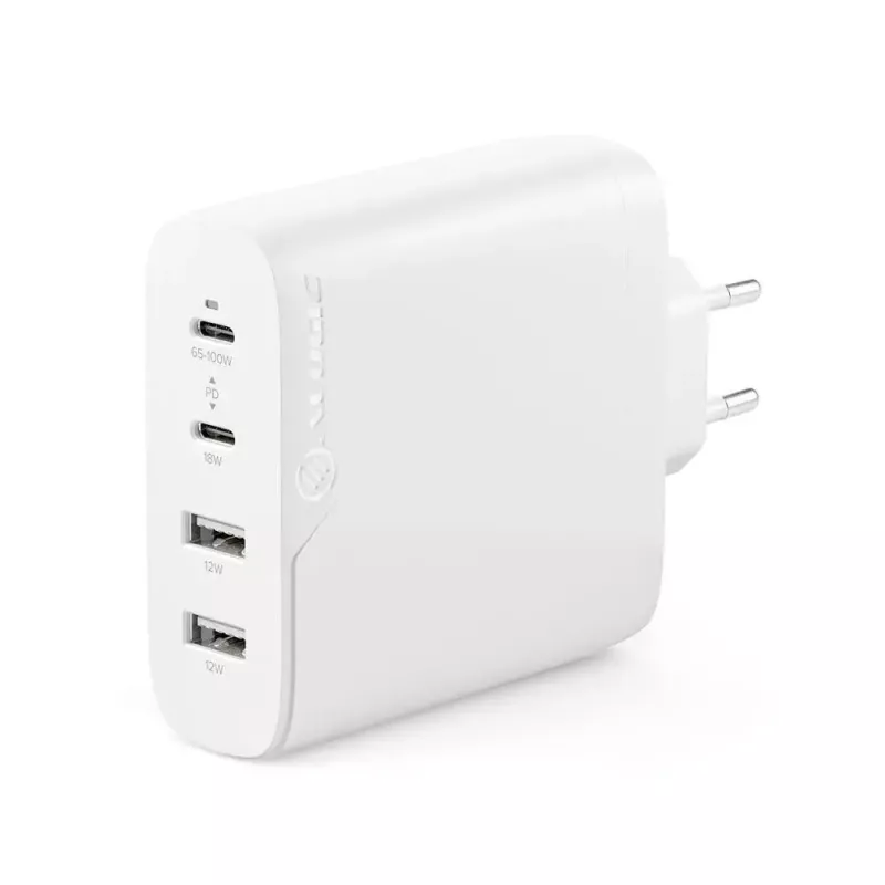 Laturi ALOGIC 4X100 Universal valkoinen USB sisäkäyttöön