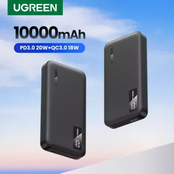 Ugreen 25742 varavirtalähde litiumioni (Li-Ion) 10000 mAh musta