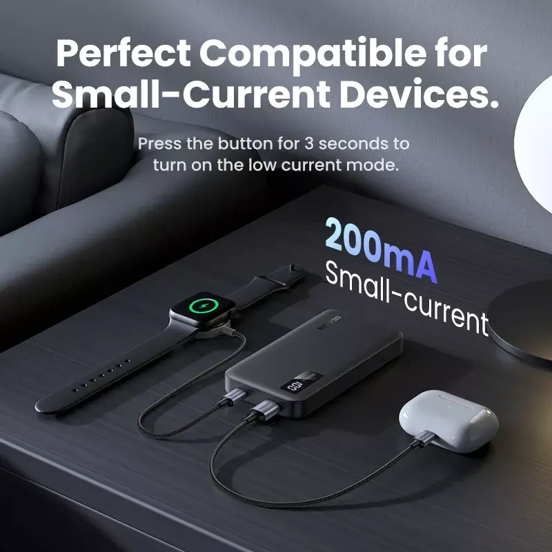 Ugreen 25742 varavirtalähde litiumioni (Li-Ion) 10000 mAh musta
