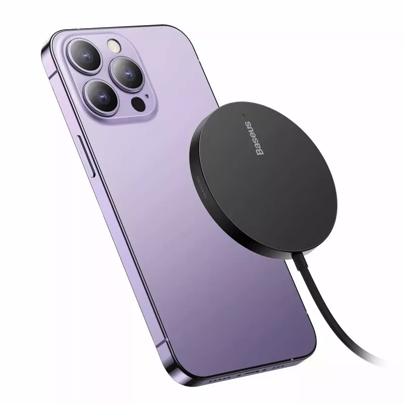 Laturi Baseus CCJJ040001 langaton sisäkäyttöön USB musta älypuhelimille