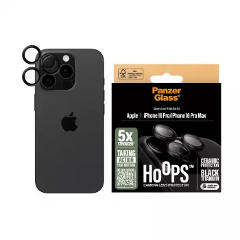 PanzerGlass ® Hoops® keraaminen kameran linssinsuoja iPhone 16 Pro | 16 Pro Max