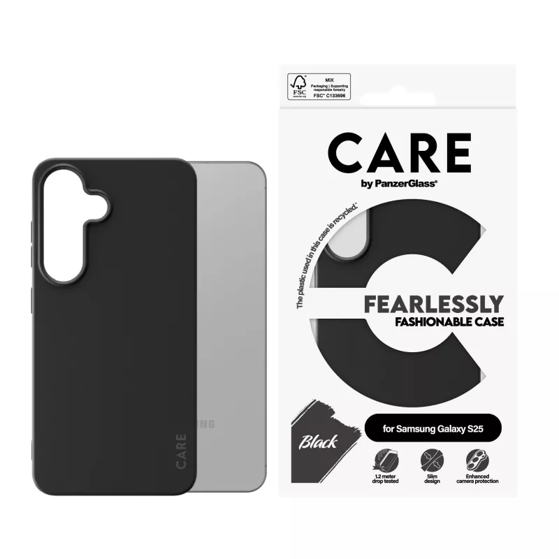 PanzerGlass CARE™ by ® Case musta Samsung Galaxy S25
